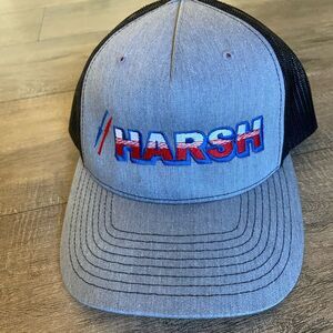Richardson 112 FP men’s snap back grey multicolored Harsh statement trucker hat